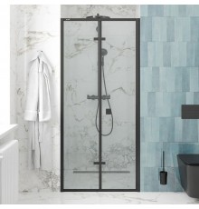 Душевая дверь в нишу Ceruttispa Bella D81B 80 см, профиль черный