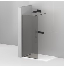 Душевая перегородка Cezares Liberta -L-1-90-120-GR-NERO профиль черный, стекло серое