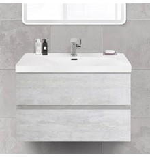 Тумба с раковиной Cezares Molveno 46 80 legno bianco, с раковиной Cezares CZR-MIL-80-LVB