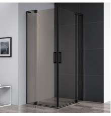 Душевой уголок Cezares Slider AH 2 80/90-90/100 BR Nero профиль черный, стекло бронза
