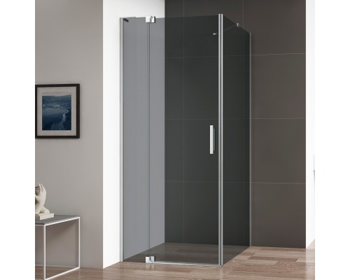 Душевой уголок Cezares Slider AH 1 80-90/100 Grigio Cr профиль хром, стекло серое