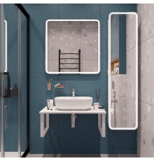 Мебель для ванной комнаты DIWO Элиста 80 белый мрамор, с раковиной Moduo 50 Square