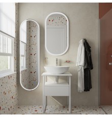 Мебель для ванной комнаты DIWO Элиста 60 белая с раковиной Moduo 55 Leaf