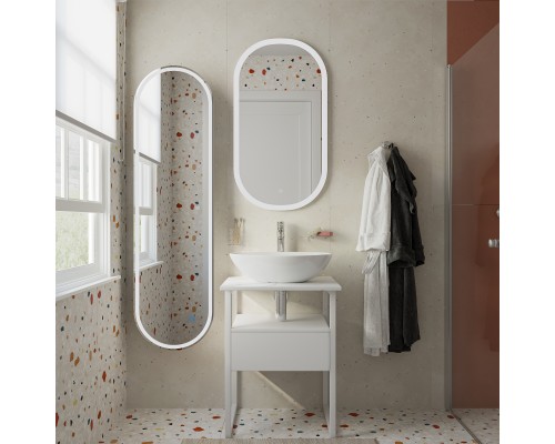 Мебель для ванной комнаты DIWO Элиста 60 белая с раковиной Moduo 55 Leaf