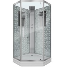 Душевая кабина Niagara Luxe NG-7799WBK 90х90x210 серебро, с низким поддоном, без крыши