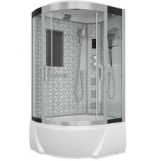 Душевая кабина Niagara Luxe 7712WR хром, металлик, с высоким поддоном, с сиденьем