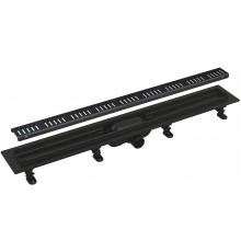 Душевой трап (лоток) AlcaPlast APZ10Black APZ10BLACK-750M с решеткой и опорами