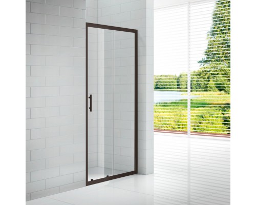 Душевая дверь в нишу Cezares Eco O-BF-1-120-C-NERO стекло прозрачное