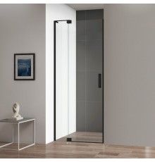 Душевая дверь в нишу Cezares Slider B 1 70/80 C NERO профиль черный, стекло прозрачное