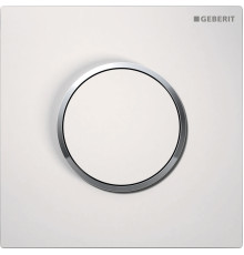 Ручной пневмопривод смыва Geberit Sigma 10 116.015.KJ.1 для писсуара, белый, кольцо глянцевый хром