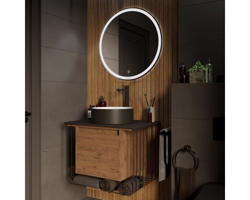 Мебель для ванной комнаты Grossman Винтаж 70 веллингтон, металл черный, раковина GR-4040BW