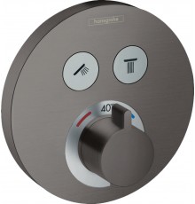 Термостатический смеситель Hansgrohe ShowerSelect S ShowerSelect S 15743340 для душа, шлифованный черный хром