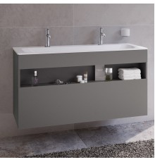 Тумба с раковиной Keuco Stageline 32882 120 см, инокс матовый