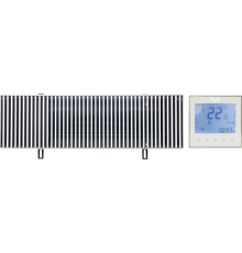 Конвектор отопления KVZ Compact KVZ-Vent-230-80-2200-4V-UA/RRA-230-2200-A с решеткой, термостат белый