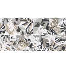 Плитка настенная Laparet Kanzas матовая 30x60, ботаника, кремовая