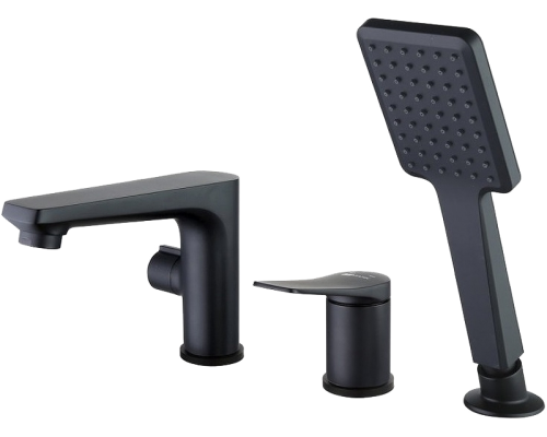 Смеситель на борт ванны Lemark Bronx LM3745BL черный