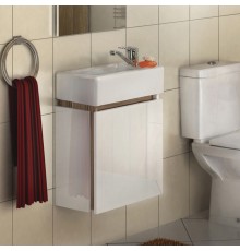 Тумба с раковиной AQUATON Эклипс М светлый эбони R