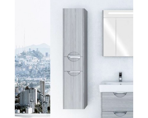 Шкаф-пенал для ванной AQUATON Сильва L дуб фьорд, с бельевой корзиной