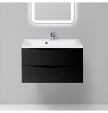 Тумба с раковиной BelBagno Marino 80 nero lucido