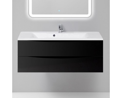 Тумба с раковиной BelBagno Marino 120 nero lucido
