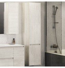Шкаф пенал для ванной Comforty Бремен 35 дуб белый