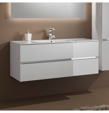 Тумба с раковиной Sanvit Кубэ -2 120 белый глянец