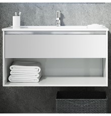 Тумба с раковиной Sanvit Контур 90 белая глянцевая