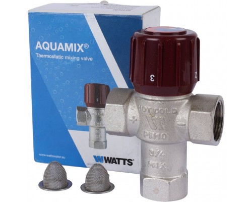 Термостатический смесительный клапан Watts AM6210C34 3/4 AQUAMIX (10017419)