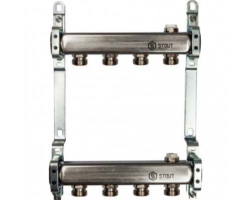 Коллектор из нержавеющей стали для радиаторной разводки STOUT 4 выхода (SMS 0923 000004)