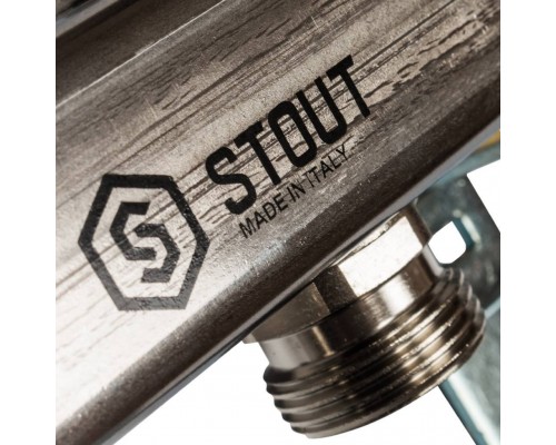 Коллектор из нержавеющей стали для радиаторной разводки STOUT 4 выхода (SMS 0923 000004)