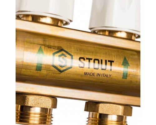 Распределительный коллектор из латуни без расходомеров STOUT 12 выходов (SMB 0468 000012) Распределительный коллектор из латуни без расходомеров STOUT 12 выходов (SMB 0468 000012)