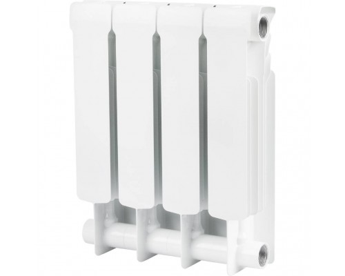 Радиатор биметаллический STOUT Space 350 4 секции боковое подключение RAL9016 SRB-0310-035004 (SRB-0310-035004)