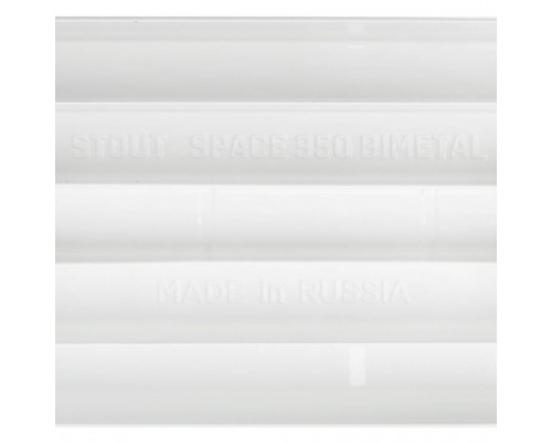 Радиатор биметаллический STOUT Space 350 4 секции боковое подключение RAL9016 SRB-0310-035004 (SRB-0310-035004)