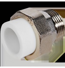 Муфта комбинированная Pro Aqua d=25-1 PP-R разъемная (американка) НР Белая (PA21015)