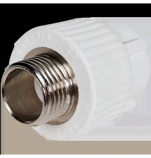 Муфта комбинированная Pro Aqua d= 20-1/2 PP-R НР Белая (PA23008P)