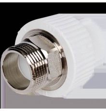 Муфта комбинированная Pro Aqua d= 32-1 PP-R под ключ НР Белая (PA23518P)