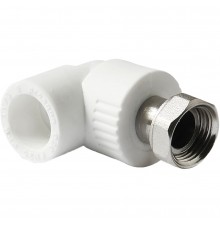 Угольник Pro Aqua d=32-1.1/4 PP-R с накидной гайкой Белый (PA29219)