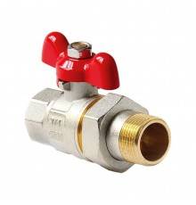 Кран шаровой полнопроходной Pro Aqua D 3/4 со сгоном, ручка-бабочка, Н-В (FWB65-M20-F20x)