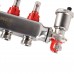 Коллектор из нержавеющей стали в сборе с расходомерами ROMMER 4 выхода (RMS-1210-000004)