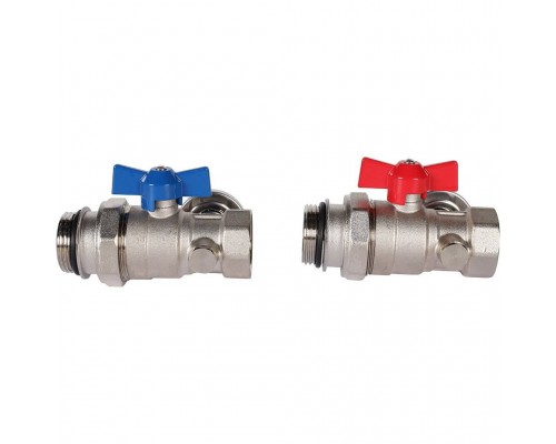 *RMS-1001-030001 ROMMER Комплект прямых шаровых кранов с термометрами 1” (RMS-1001-030001)