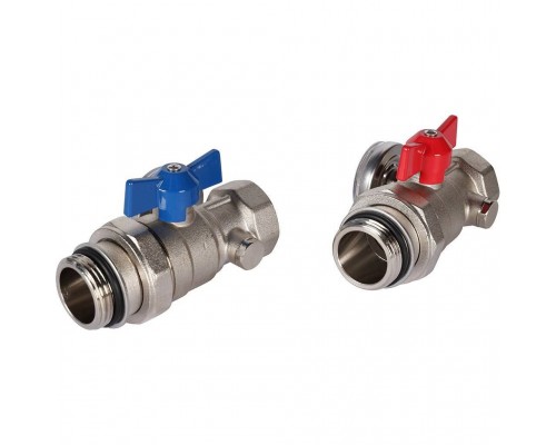 *RMS-1001-030001 ROMMER Комплект прямых шаровых кранов с термометрами 1” (RMS-1001-030001)