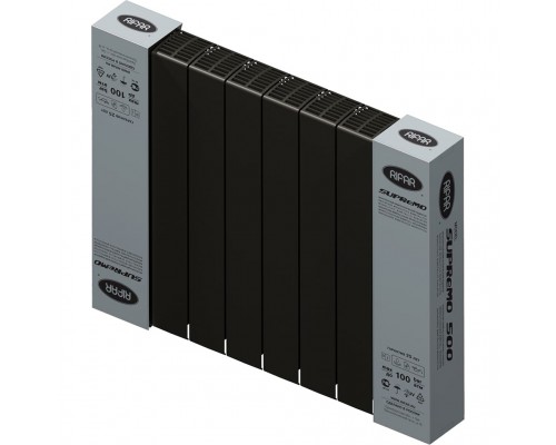 Радиатор биметаллический RIFAR SUPReMO 500 8 секции боковое подключение (Антрацит) 4RS50-8-AN (4RS50-8-AN)