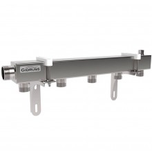Распределительный коллектор GIDRUSS DMSS-32-25x5 (нерж., магистральное подкл. G 1, 5 контуров G 1, воздухоотвод. Rp ) (1G 00435 17)