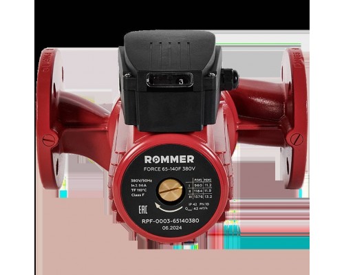 Насос циркуляционный фланцевый трехскоростной ROMMER 65-140F 380V RPF-0003-65140380 (RPF-0003-65140380)