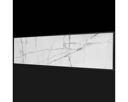 Отопительная панель STOUT WHITE STONE SCT 120*30 белый гранит / черный корпус SCT-00WB-012030 (SCT-00WB-012030)