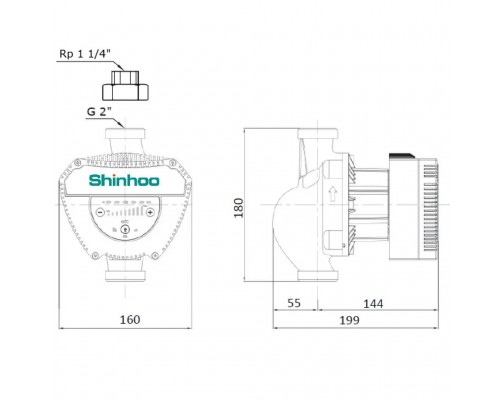 Циркуляционный насос Shinhoo MEGA+ 32-12 (71121012)