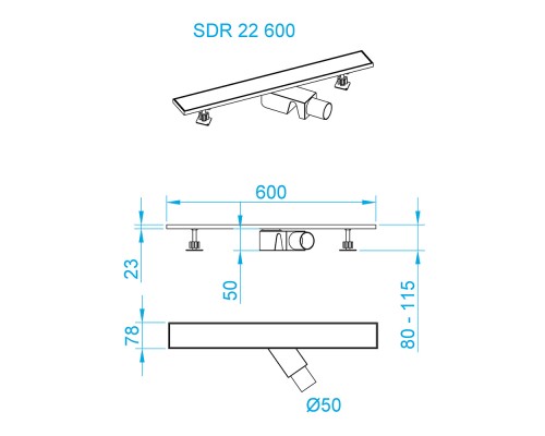 Душевой трап RGW SDR-22B Душевой трап RGW SDR-22B