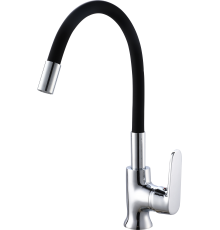 Смеситель для кухни РМС SL123BL SL123BL-016F-1 чёрный, хром