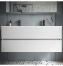 Тумба с раковиной Sancos Urban двойная 120 см, белый глянец