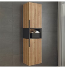 Шкаф-пенал Comforty Штутгарт дуб тёмно-коричневый, универсальный